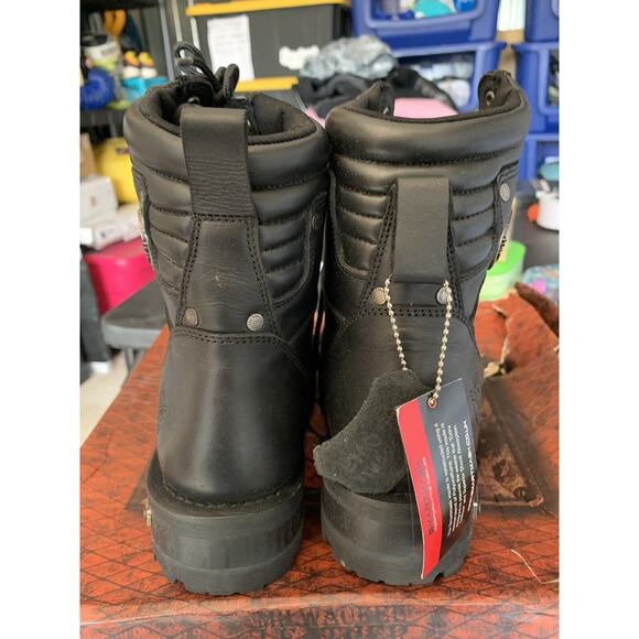 Milwaukee Leather Men's 8" Motorcycle Logger Boot w/ Cap Toe Lace Up Sz 7.5 - Picture 5 of 16
